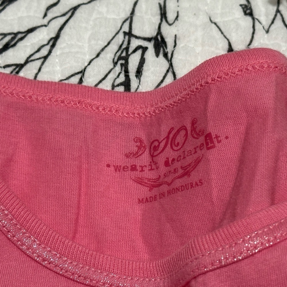 Girls pink long sleeved tee. Size 7-8, brand new!! - Picture 4 of 6